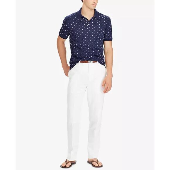 NWT Polo Ralph Lauren Men's Classic-Fit Soft-Touch Dot Print Polo XL Navy - Picture 1 of 7
